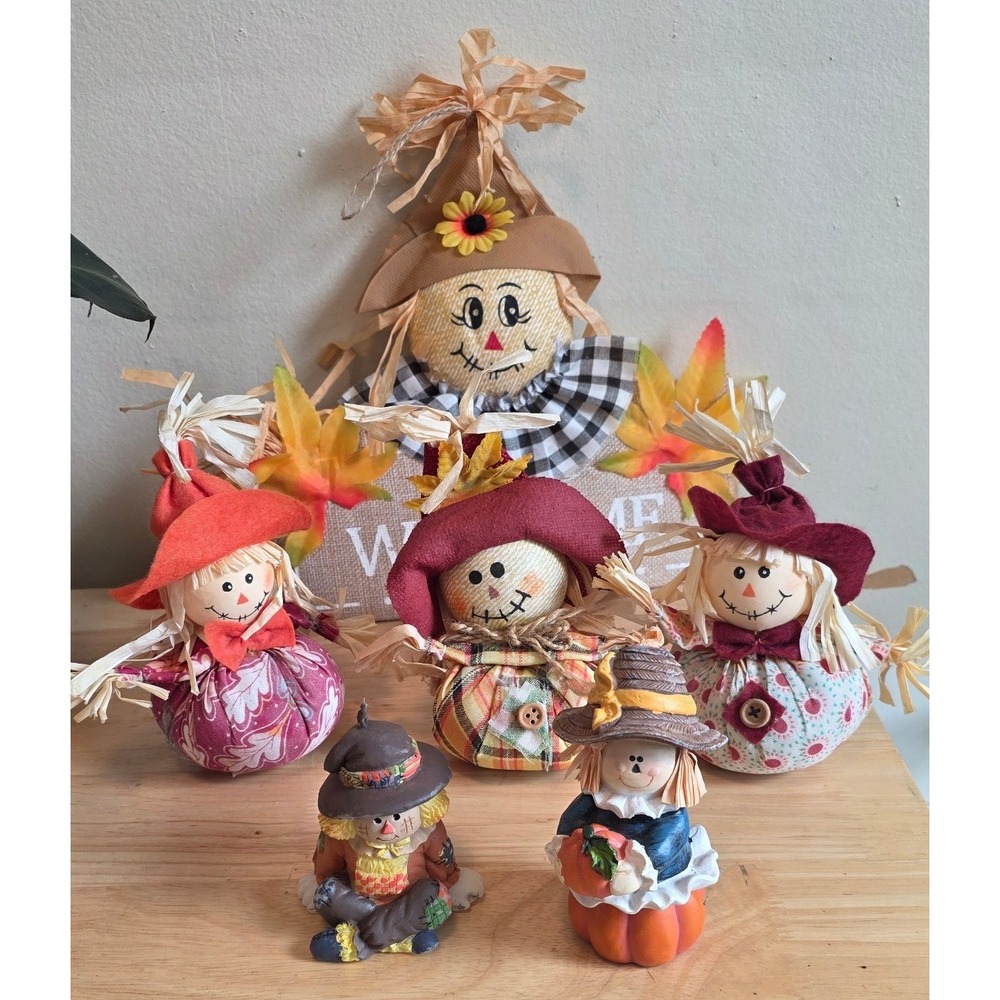 Papel Giftware candle scarecrow table Decor Bundle Multicolor Harvest Fall Lot